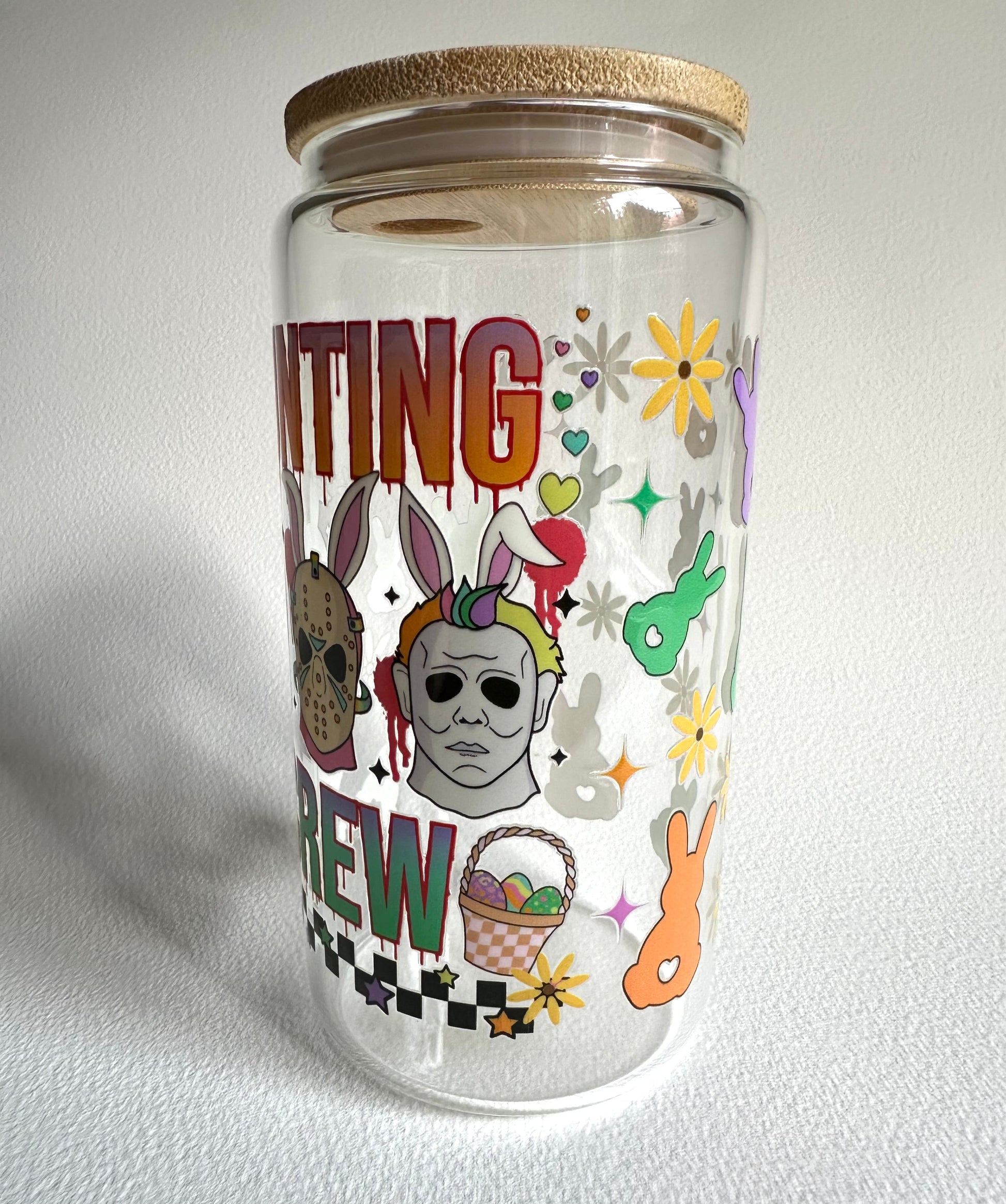 Spooky Hunting Crew 16 oz. Glass Cup - Merry May