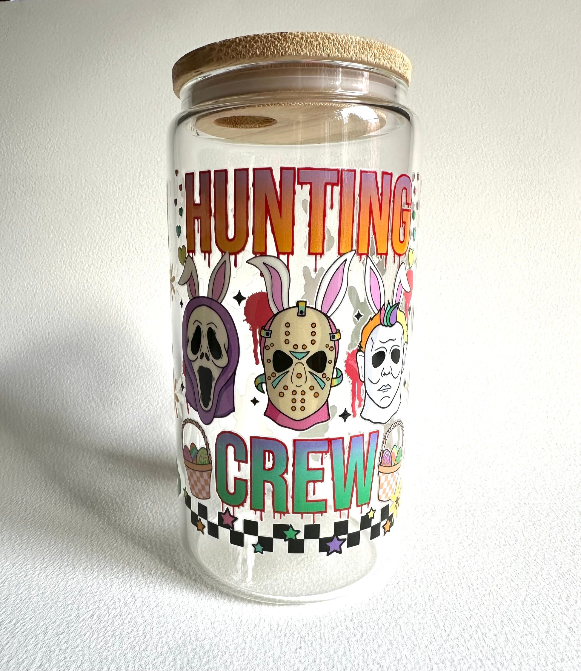 Spooky Hunting Crew 16 oz. Glass Cup - Merry May