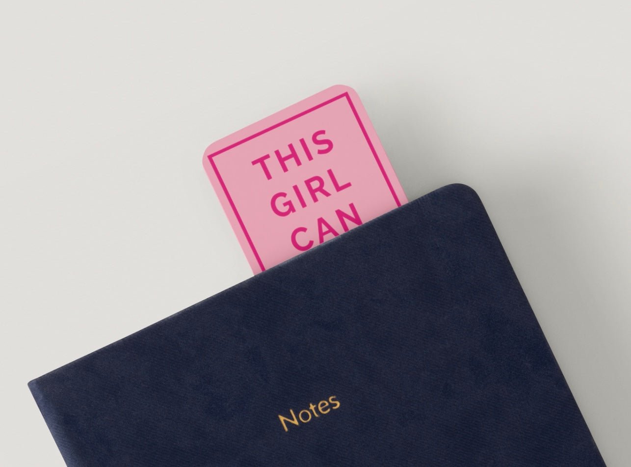 This Girl Can Glossy Double - Sided Bookmark, 2” x 6” - Merry May