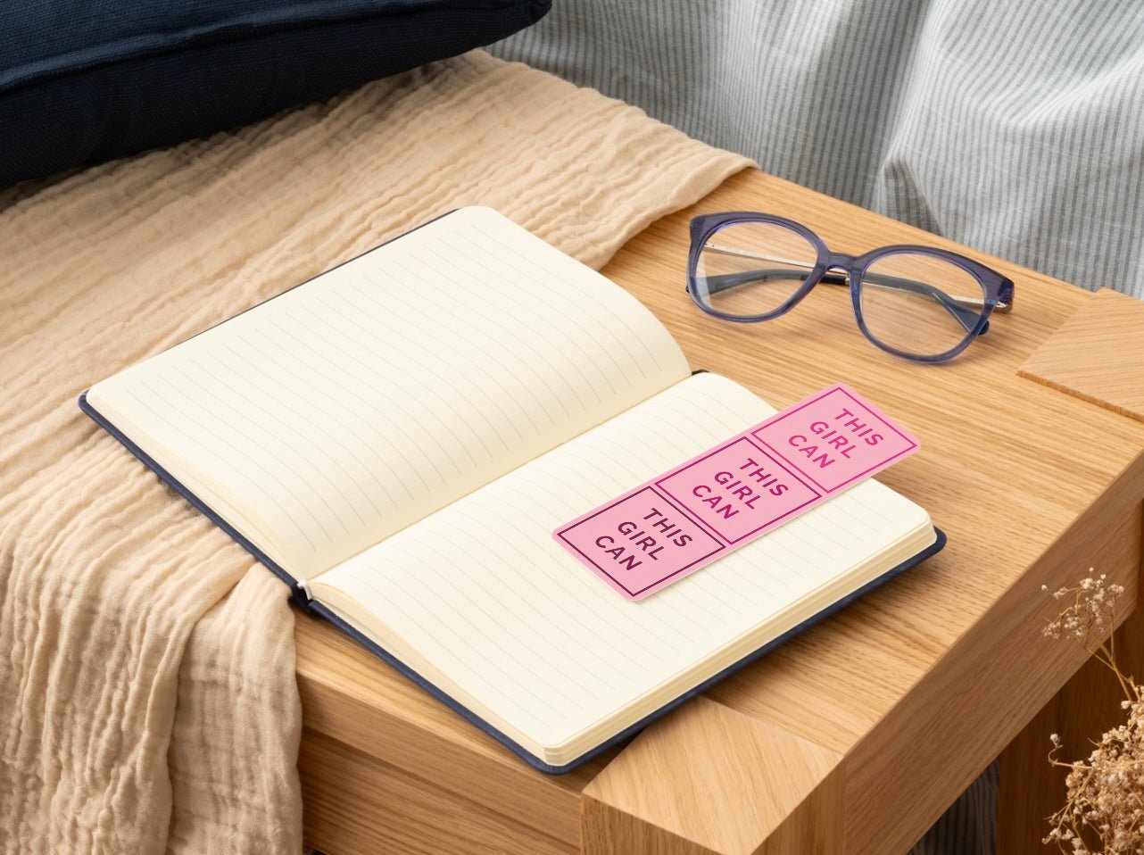 This Girl Can Glossy Double - Sided Bookmark, 2” x 6” - Merry May