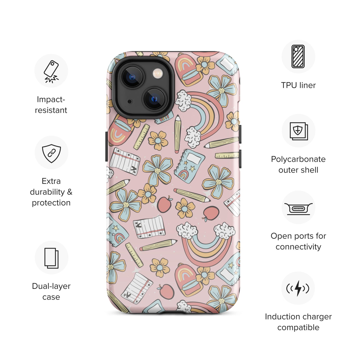 Rainbow Learning Tough Case for iPhone®