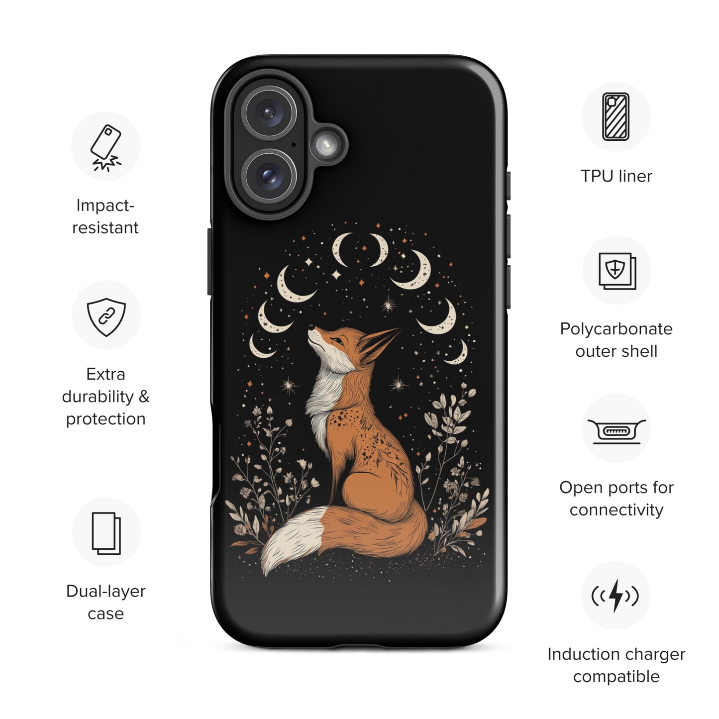 Midnight Fox Tough Case for iPhone®