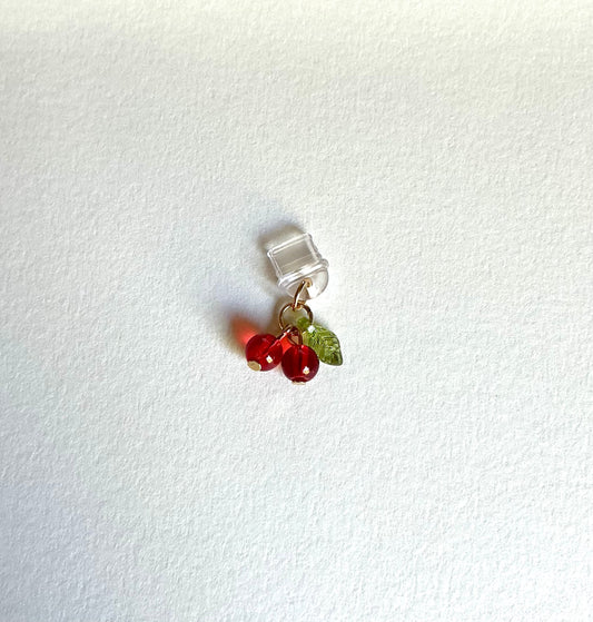 Twin Cherries Kindle Dust Plug Charm - Merry May