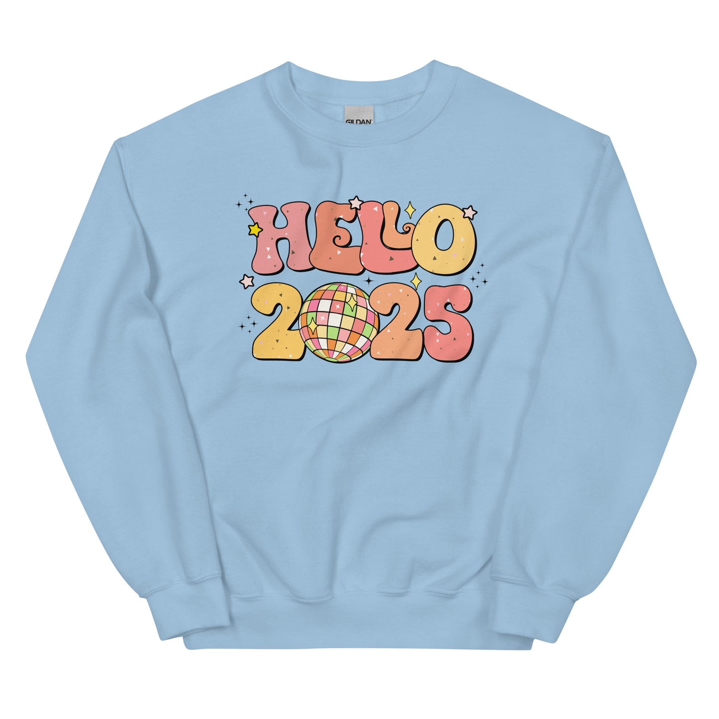 Hello 2025 Disco Ball Sweatshirt