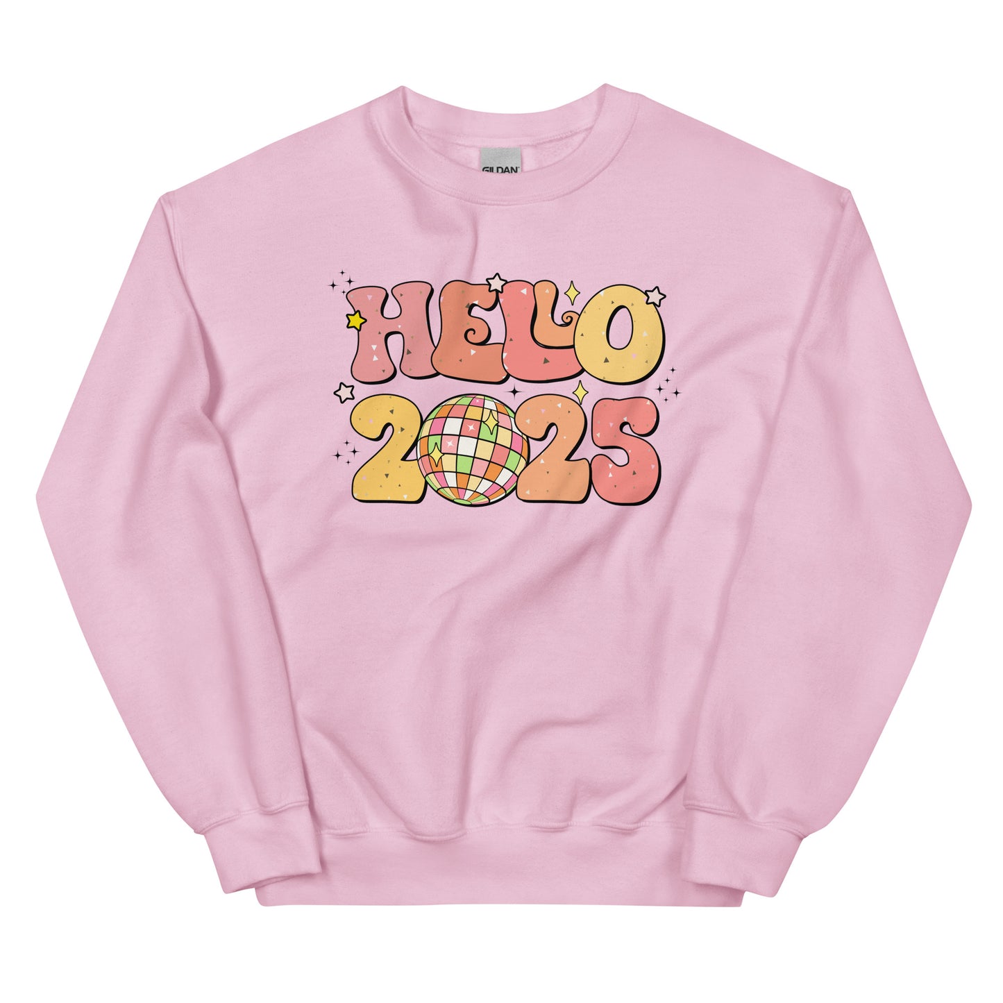 Hello 2025 Disco Ball Sweatshirt