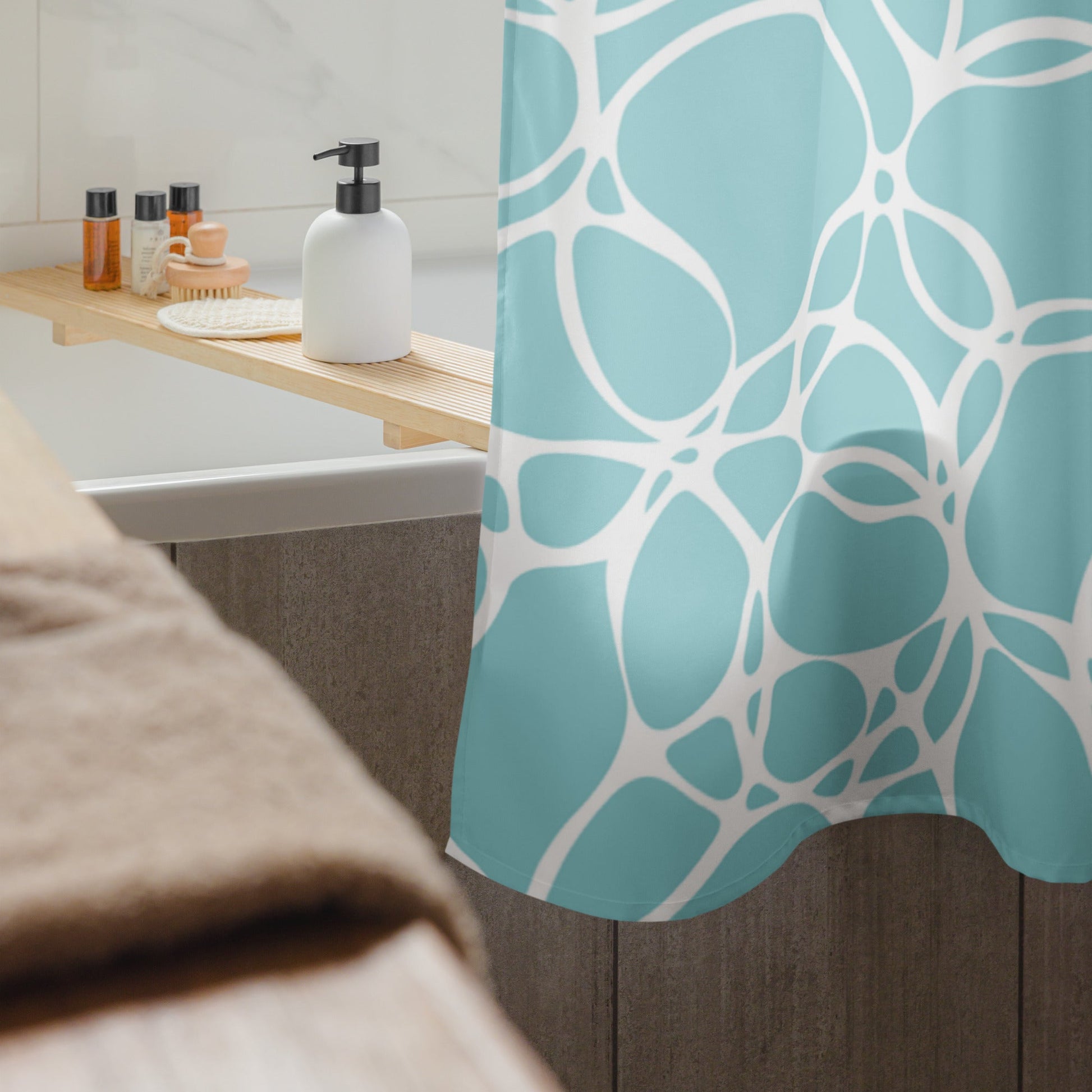 Water Rings Shower Curtain - Merry May