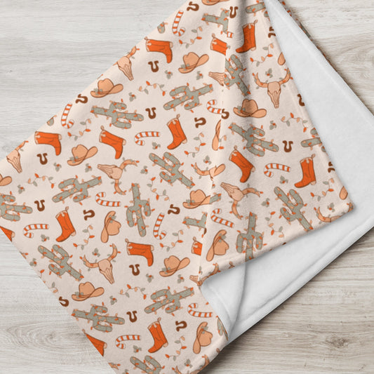 Western Holiday Blanket - Merry May