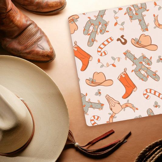 Western Holiday Large Desk Mat, 35” x 16” - Merry May