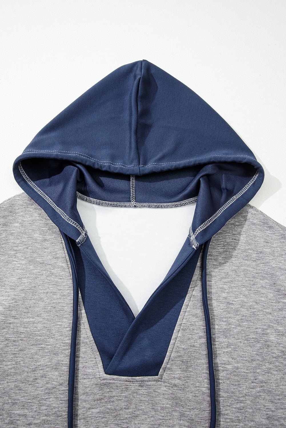 Zariyah Block Patchwork Drawstring Hoodie - Merry May