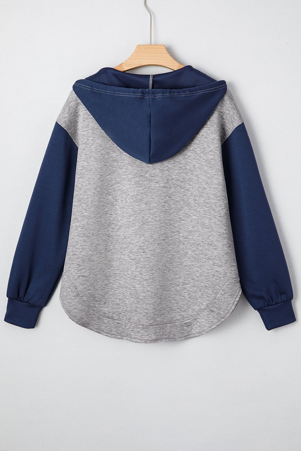 Zariyah Block Patchwork Drawstring Hoodie - Merry May